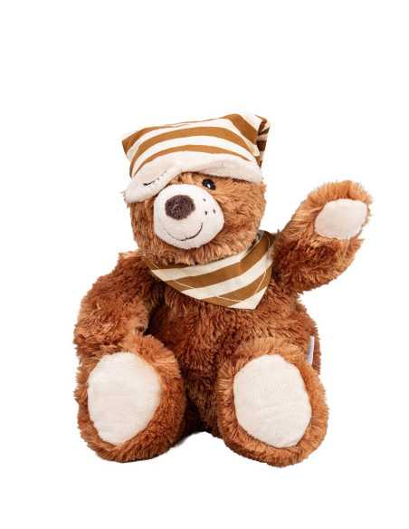 Orso dormiente con imbottitura rimovibile in cembro