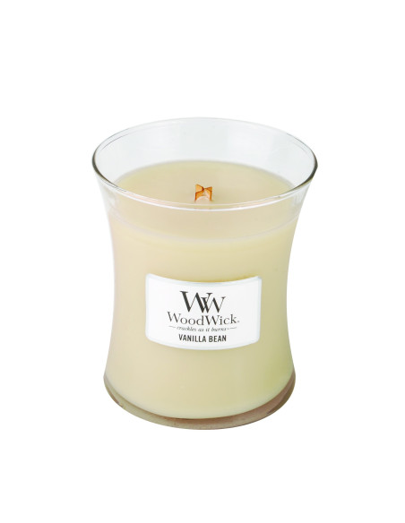 WoodWick candela profumata Medium Vanilla Bean