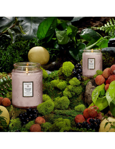Voluspa large embossed candle Panjore Lychee