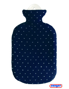 Wärmflasche Strickbezug blauer Norweger 2