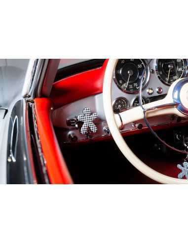 MR&MRS Niki Pink Box Pied de Poule BW Black Orchid