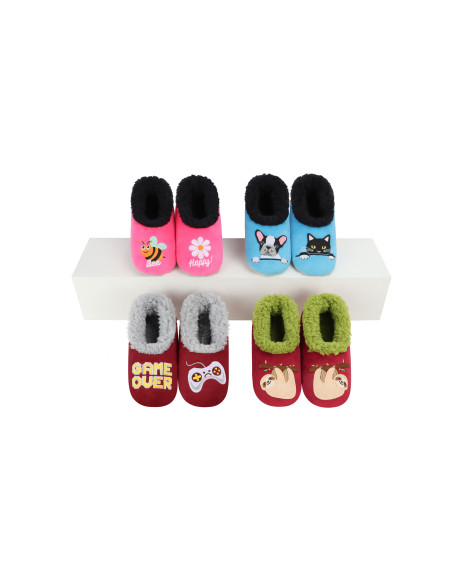 Snoozies Pantofole antiscivolo Kids Rosa