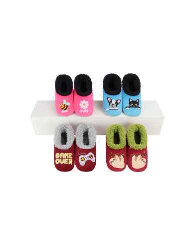 Snoozies Pantofole antiscivolo Kids Rosso