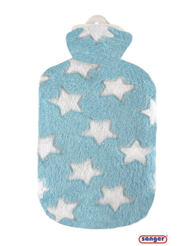 SÄNGER Bouillotte peluche 2L Stelle blu
