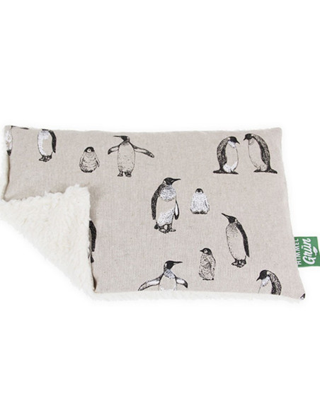 HIMMELGRÜN Cuscino noccioli ciliegia Pinguino 30x20cm