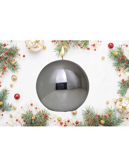 Bougie Metallic argent petite