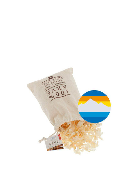 ARVE copeaux d'arolle dans un sachet en coton écologique