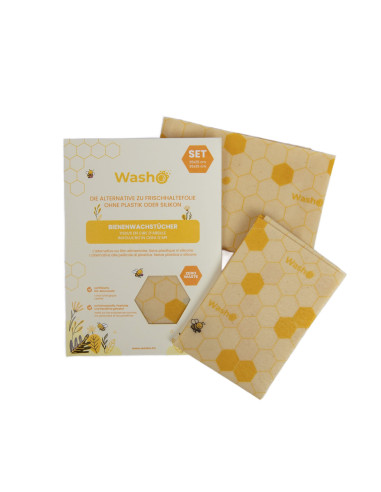 Washo Panni in cera d'api 2 pezzi